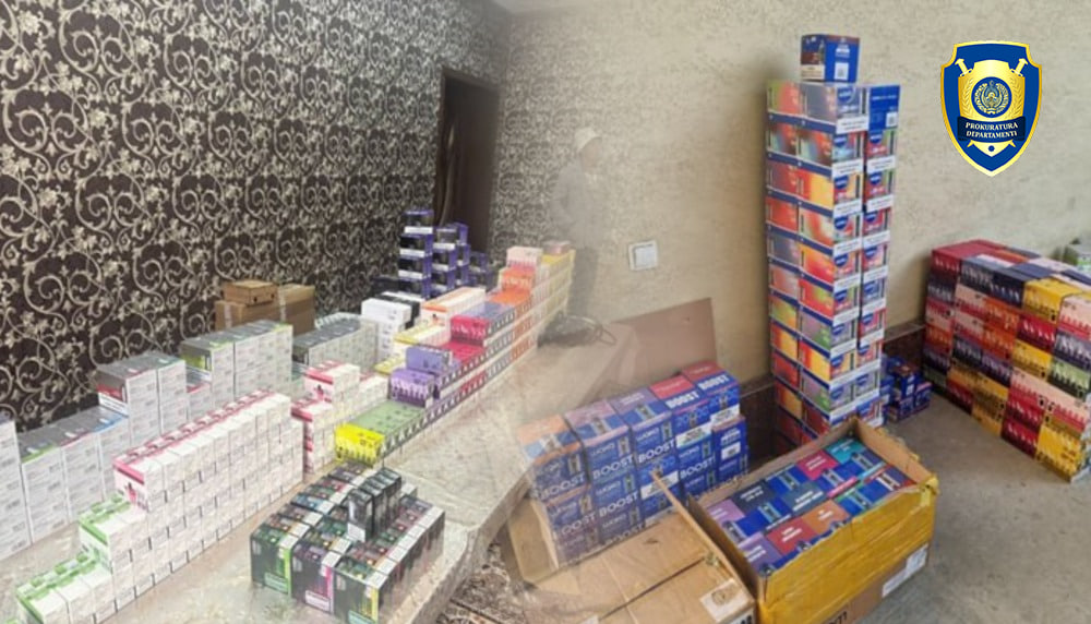 Хоразм вилоятида 1,6 млрд сўмлик электрон тамаки маҳсулотларини савдога чиқарилишининг олди олинди