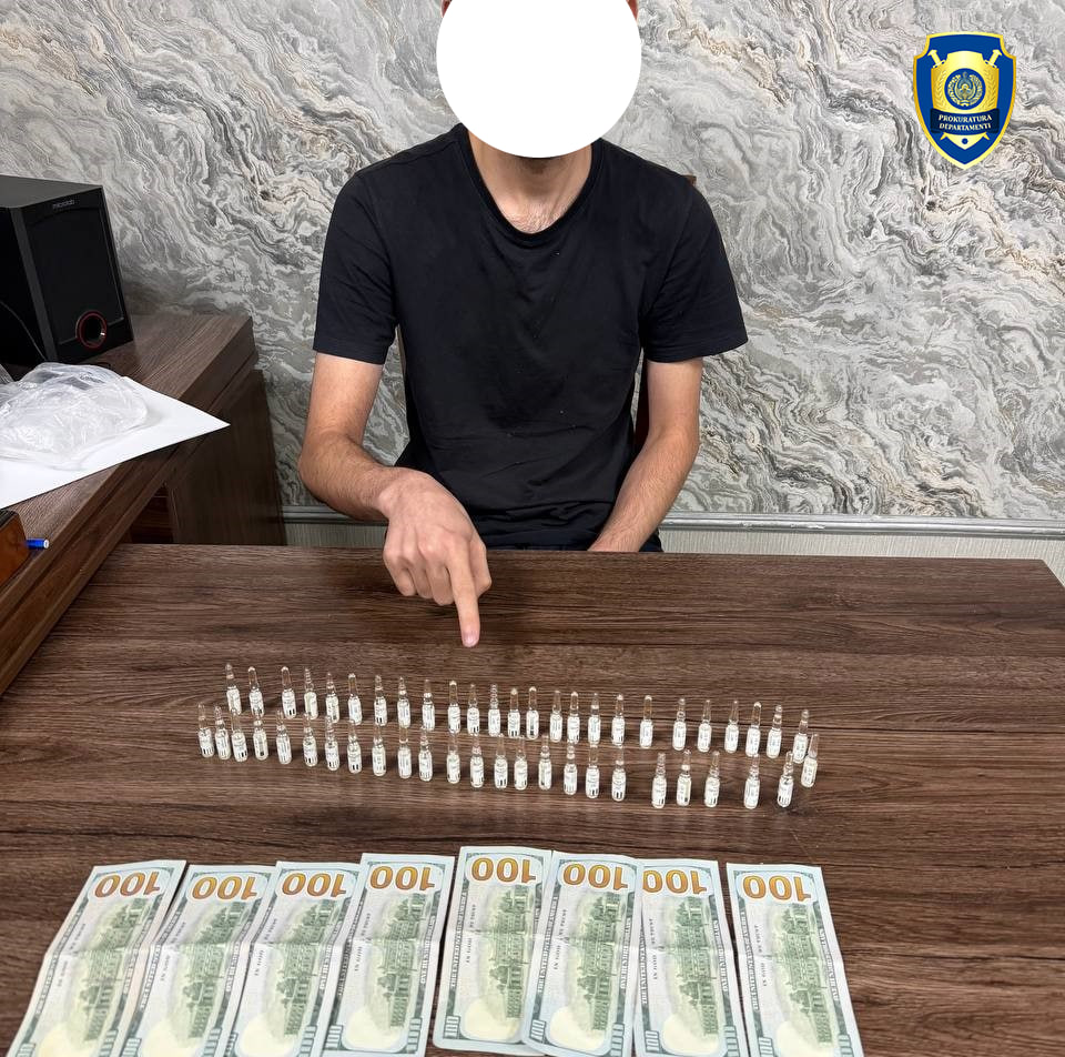 Тошкент шаҳрида кучли таъсир қилувчи дори воситалари савдоси билан шуғулланиб келган шахс ушланди
